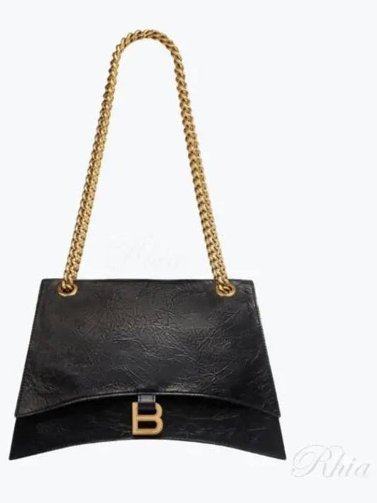 Crush Medium Shoulder Bag Black - BALENCIAGA - BALAAN 2