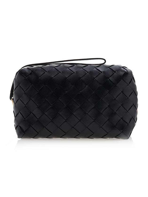 Intrecciato Leather Pouch Black - BOTTEGA VENETA - BALAAN 2