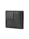 Intrecciato Half Wallet Black - BOTTEGA VENETA - BALAAN 3