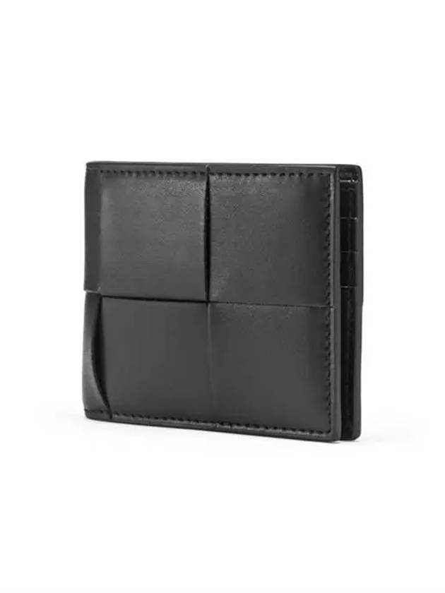 Intrecciato Half Wallet Black - BOTTEGA VENETA - BALAAN 3