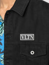 Chest VLTN Patch Denim Jacket Black - VALENTINO - BALAAN 5