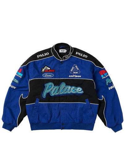 Fast Logo Cotton Bomber Jacket Blue - PALACE - BALAAN 2