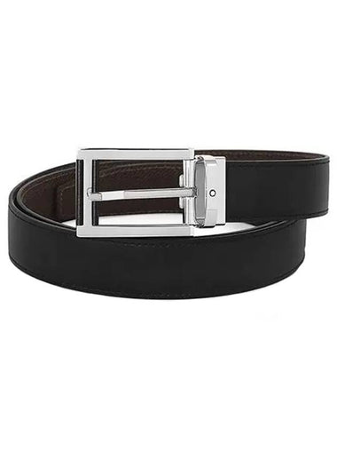 Men's Steel Pin Buckle Reversible Belt Black Brown - MONTBLANC - BALAAN 1