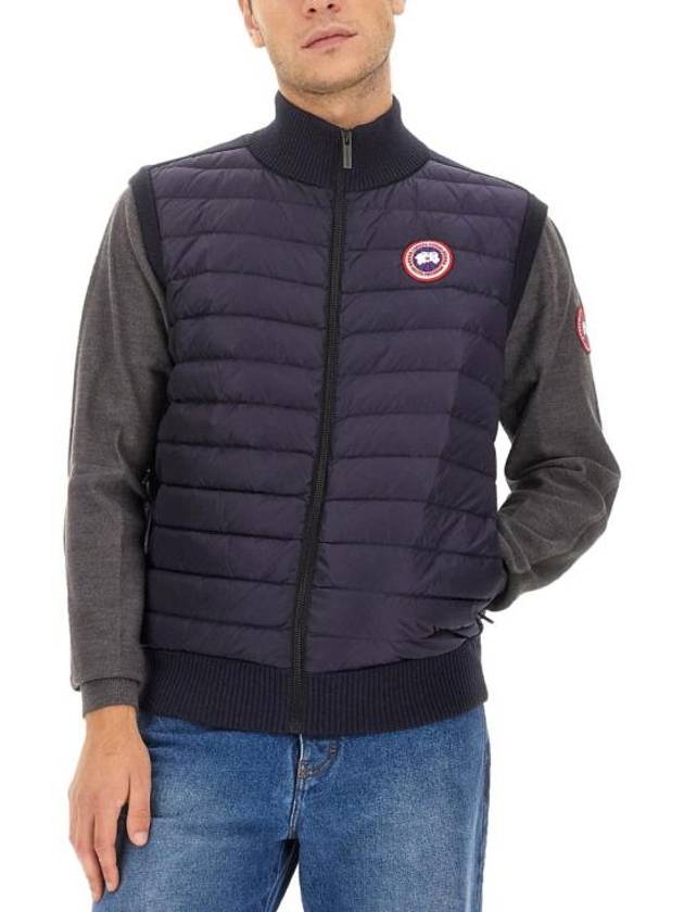 Hybrdige Slim Fit Merino Wool Padded Vest Navy - CANADA GOOSE - BALAAN 5