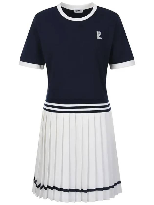 Color combination pleated tennis dress MW3AO100 - P_LABEL - BALAAN 10