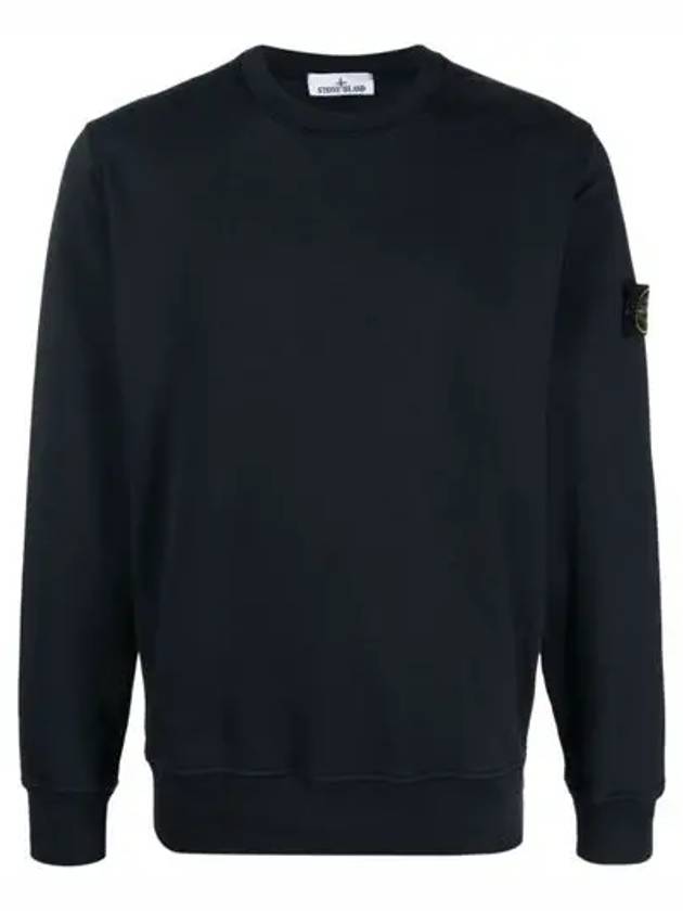 Wappen Patch Garment Dyed Sweatshirt Navy - STONE ISLAND - BALAAN 2