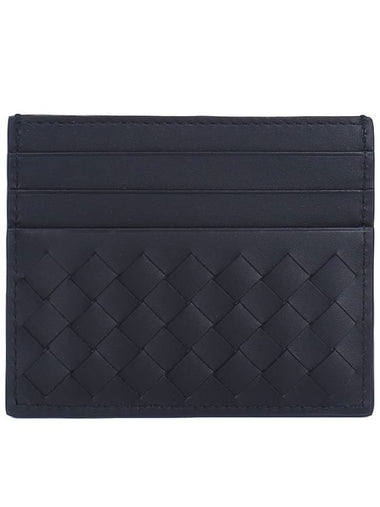 Men's Intrecciato Card Wallet Black - BOTTEGA VENETA - BALAAN 1