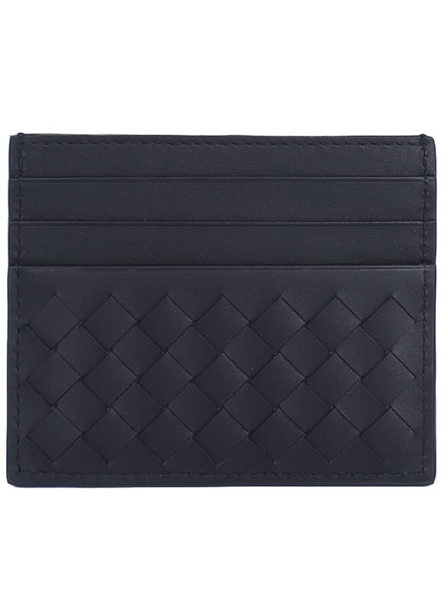 Men's Intrecciato Card Wallet Black - BOTTEGA VENETA - BALAAN 1