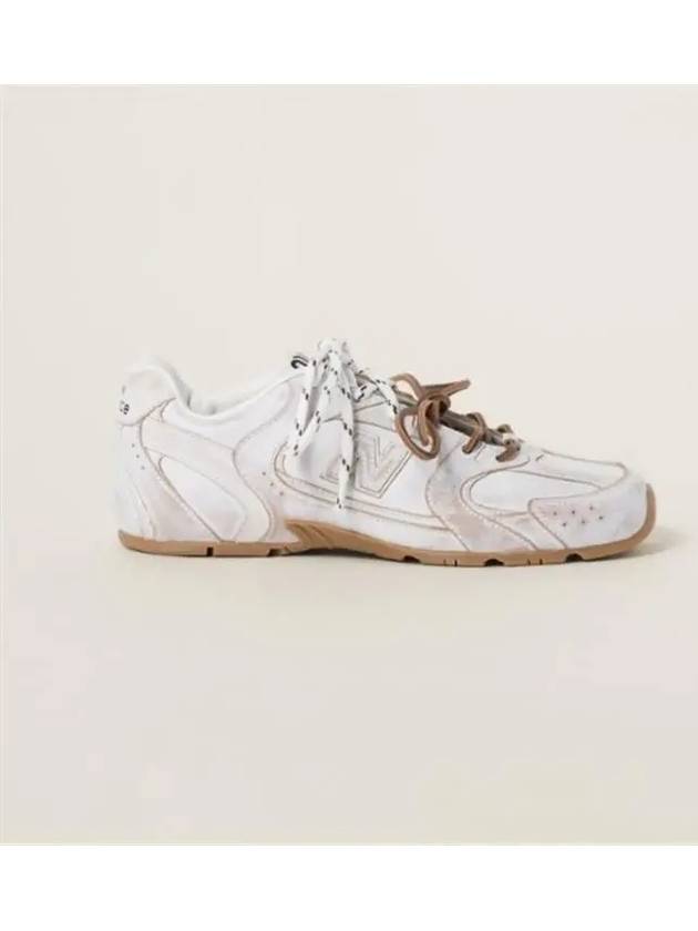 530 SL Leather Low Top Sneakers White - MIU MIU - BALAAN 3