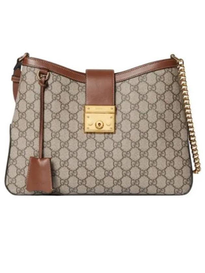 Padlock GG Supreme Medium Shoulder Bag Brown Beige - GUCCI - BALAAN 2