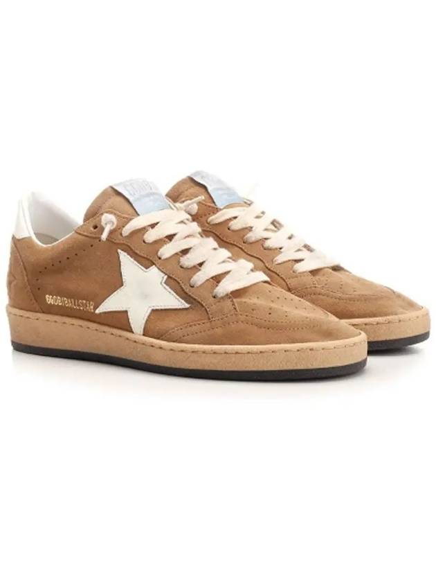 Ball Star Suede Low Top Sneakers Brown - GOLDEN GOOSE - BALAAN 3