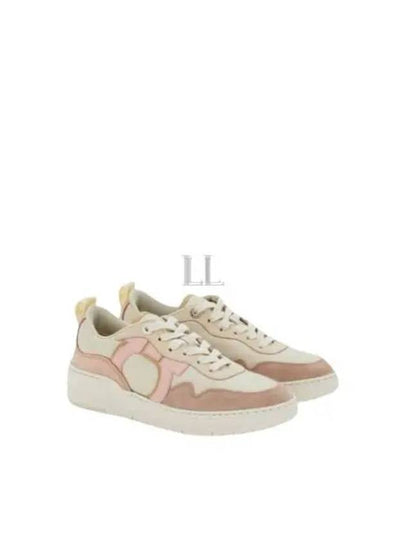 Gancini Leather Low Top Sneakers Pink - SALVATORE FERRAGAMO - BALAAN 2