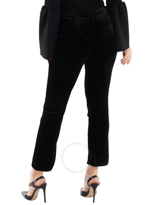 Balmain Ladies Noir Flared-Cut Velvet Trousers, Brand Size 38 (US Size 6) - BALMAIN - BALAAN 3