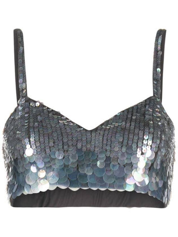 iridescent sequin cropped top - P.A.R.O.S.H. - BALAAN 1