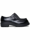 Diapason Opaque Brushed Leather Lace-Up Shoes Black - PRADA - BALAAN 2