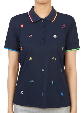 Mini Icon Tech Pique Polo Shirt Twilight - G/FORE - BALAAN 1