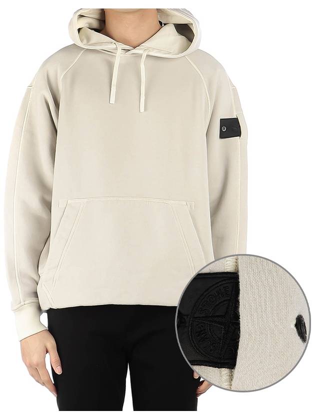 Shadow Project Wappen Patch Hoodie Beige - STONE ISLAND - BALAAN 2