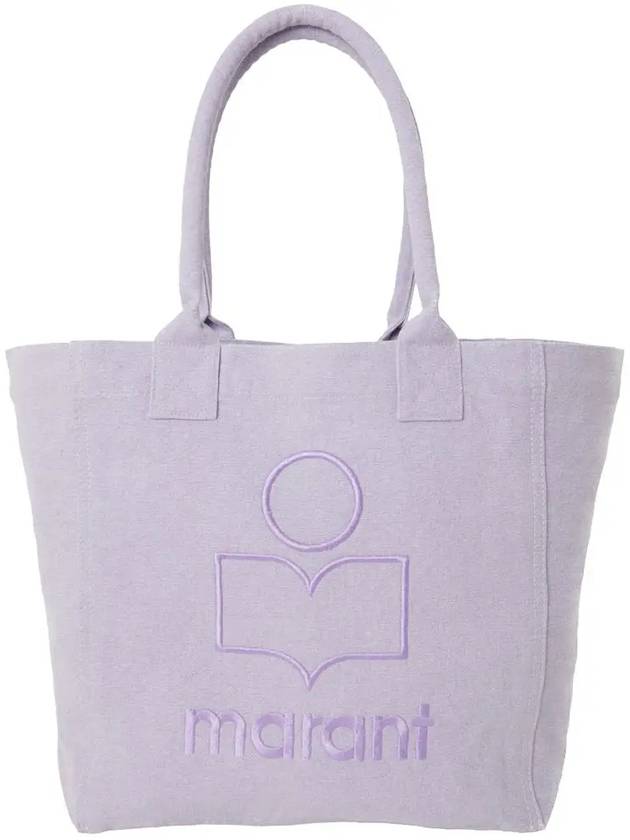 Yenky Logo Washed Cotton Tote Bag Lilac - ISABEL MARANT - BALAAN 3