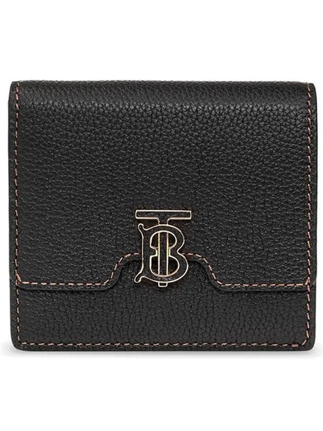 TB Grainy Leather Half Wallet Black - BURBERRY - BALAAN 2