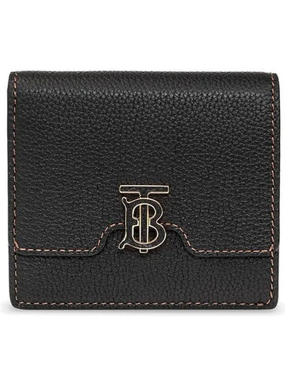 TB Grainy Leather Half Wallet Black - BURBERRY - BALAAN 2