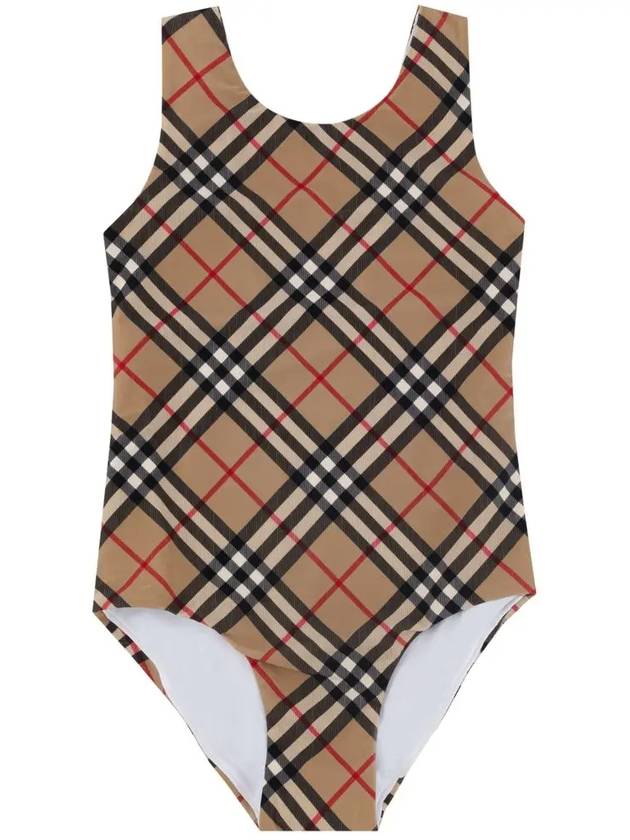 Kids One Piece Swimsuit 8081445 A7028 BEIGE - BURBERRY - BALAAN 2