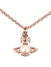 Balbina Pearl Pendant Necklace Pink Gold - VIVIENNE WESTWOOD - BALAAN.