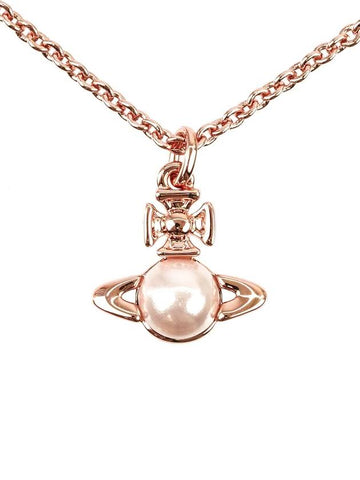 Balbina Pearl Pendant Necklace Pink Gold - VIVIENNE WESTWOOD - BALAAN.