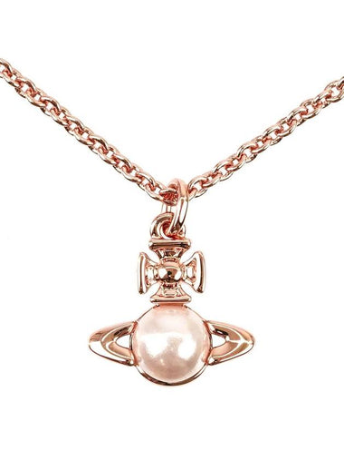 Balbina Pearl Pendant Necklace Pink Gold - VIVIENNE WESTWOOD - BALAAN 1