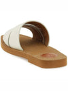 Woody Logo Leather Flat Slippers White - CHLOE - BALAAN 5