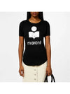 Women s Coldy Logo Short Sleeve T Shirt Black TS0004FA A1N10E 01BK - ISABEL MARANT - BALAAN 4