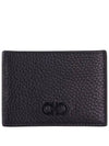 FERRAGAMO Gancini Card Case 66 A075 NERO - SALVATORE FERRAGAMO - BALAAN 1