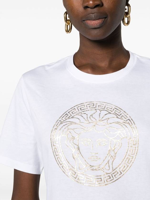 Short Sleeve T-Shirt 10142711A10145 2W110 White - VERSACE - BALAAN 5