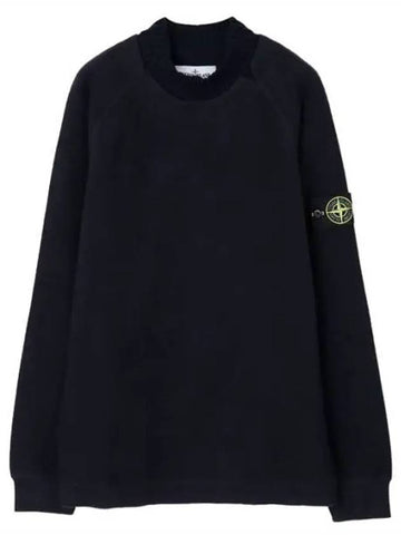 Gauzed Cotton Nylon Fleece Mock Turtleneck Sweatshirt Regular Fit Men - STONE ISLAND - BALAAN 1