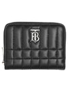 Lola Quilted Zip Round Coin Card Wallet Black - BURBERRY - BALAAN 2