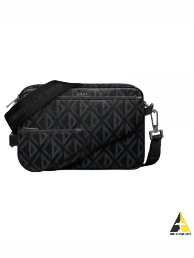 Saddle Triple Pouch Black CD Diamond Canvas Shoulder Bag 1ADPO276CDPH43E - DIOR - BALAAN 2