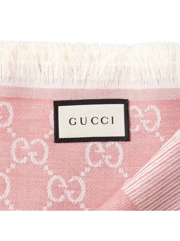 GG Jacquard Square Muffler Pink - GUCCI - BALAAN 7