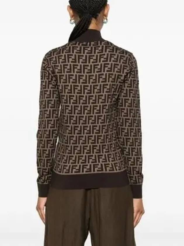 FF Cotton Turtleneck Brown - FENDI - BALAAN 5