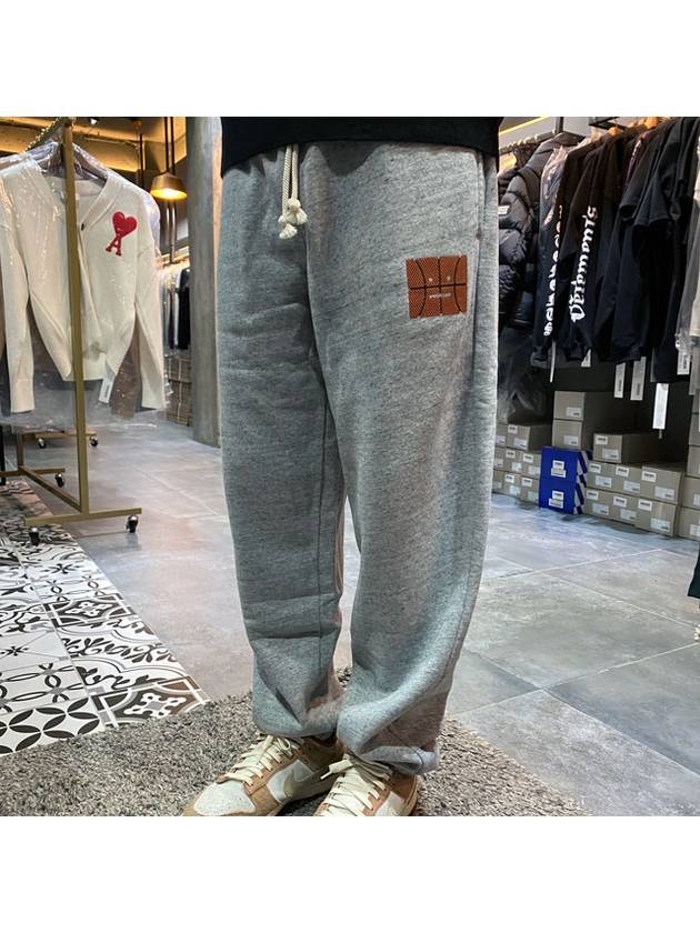 Studios Basketball Face Patch Fleece Track Pants Gray - ACNE STUDIOS - BALAAN.