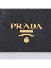 Saffiano Metal Logo Gold Fold Wallet Black - PRADA - BALAAN 5