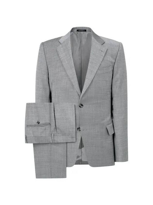 Men s Wool No Sheet Lapel Single Suit Gray - EMPORIO ARMANI - BALAAN 1