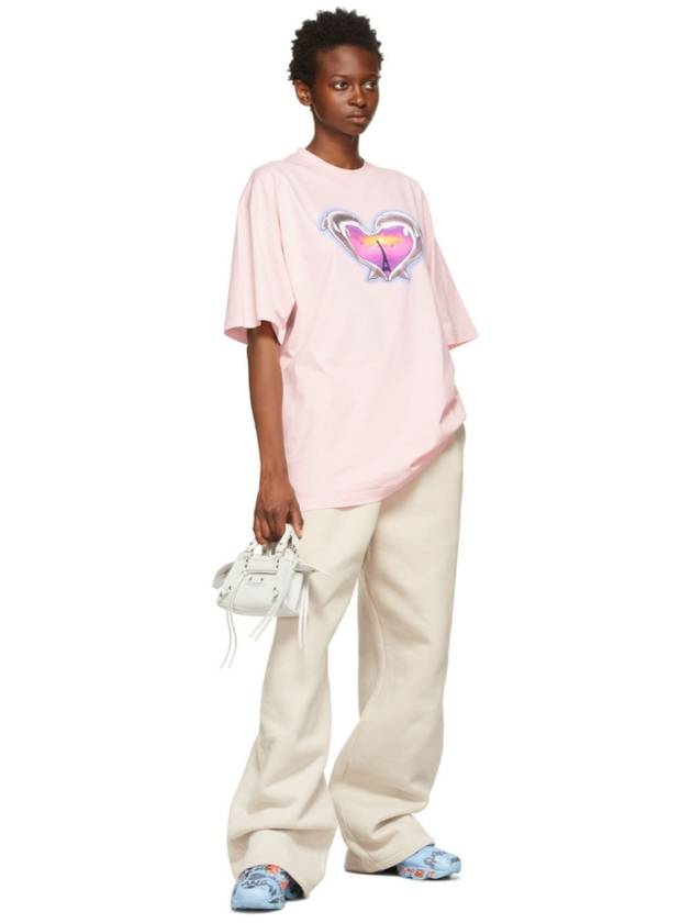 Dolphin heart logo short sleeve tshirt pink UA52TR420P1602BBPNK - VETEMENTS - BALAAN 4