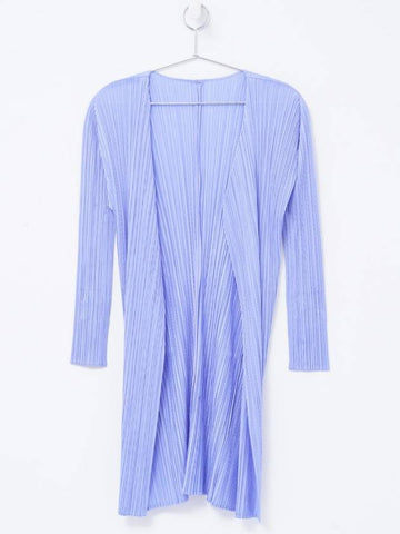 Pleated Middle Open Cardigan Purple - ISSEY MIYAKE - BALAAN 1