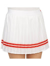 Women's Logo Print Striped Pleated Skirt White - SPORTY & RICH - BALAAN 10