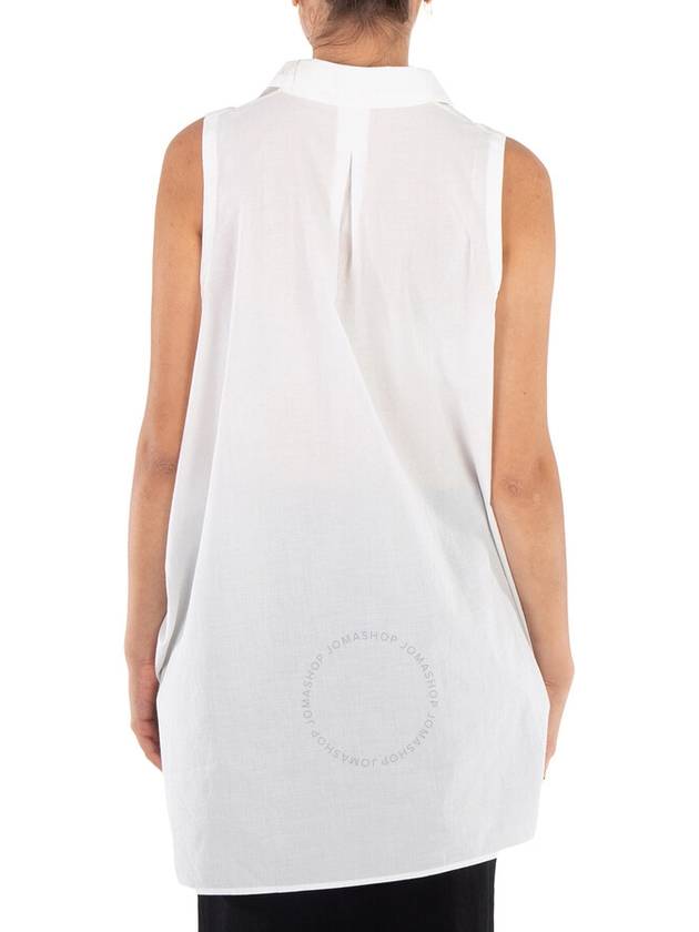 Y'S Ladies White Dropped No Sleeves Blouse, Brand Size 2 (Small) - YOHJI YAMAMOTO - BALAAN 3