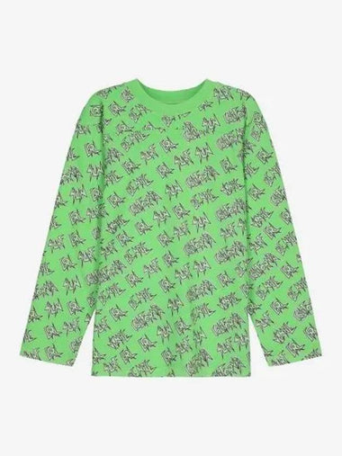 All over print long sleeve t shirt green 06T014GREEN - ERL - BALAAN 1