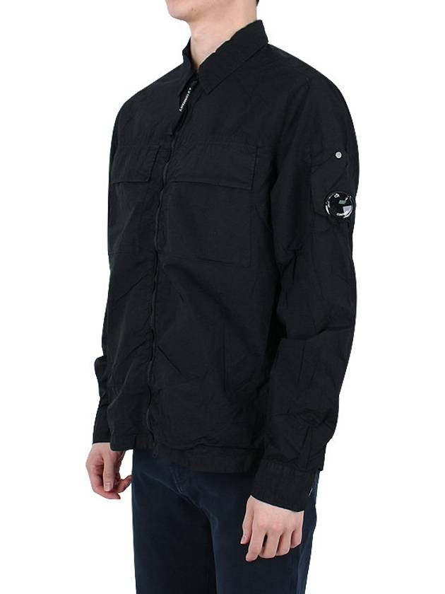 Taylon L Zip-up Long Sleeve Shirt Black - CP COMPANY - BALAAN 5