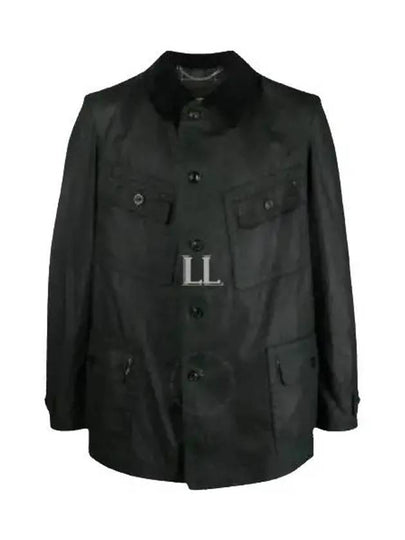 Men's Waxed Cotton Jacket Dark Green - MAISON MARGIELA - BALAAN 2