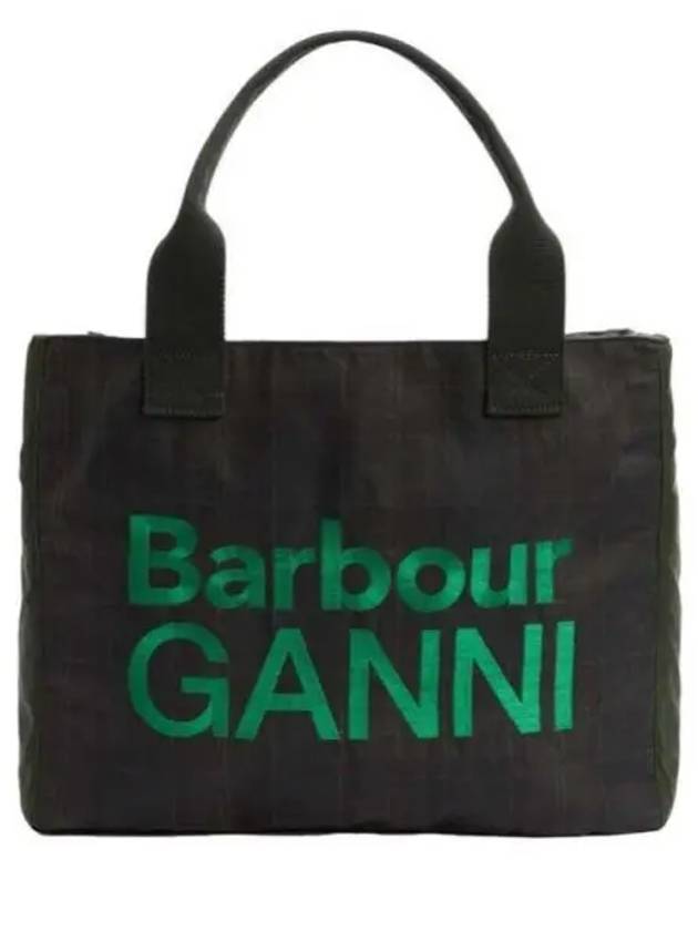 Ganni Wax Tote Bag Black - BARBOUR - BALAAN 2