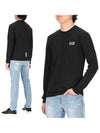 Ea7 Logo Print Long Sleeve T-Shirt Black - EMPORIO ARMANI - BALAAN.