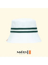 Bucket Hat White Orange Label Green Stripe Bucket Hat EC00686 - MAHES - BALAAN 2